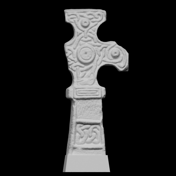 Anglo-Saxon stone cross-head image