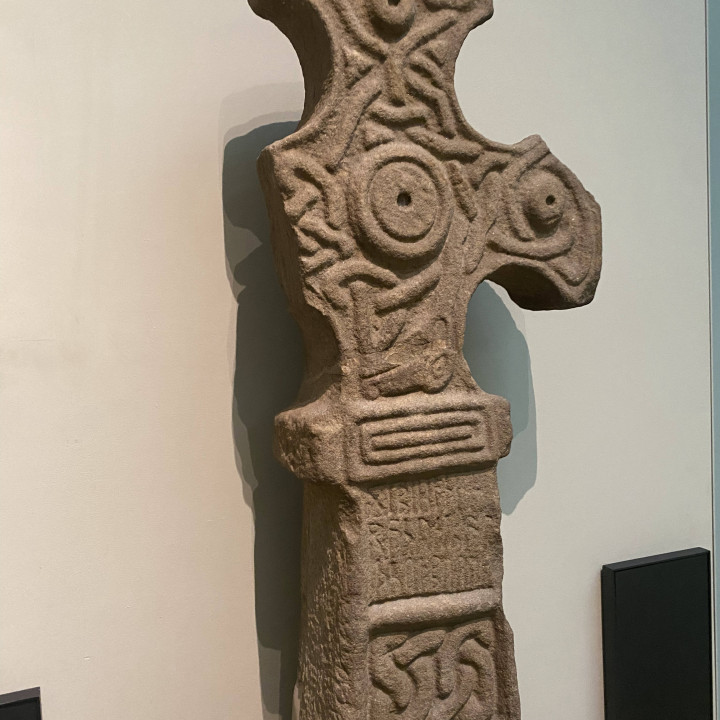 Anglo-Saxon stone cross-head image