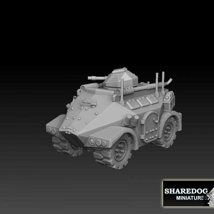3D Printable Panhard M3 by Sharedog Miniatures