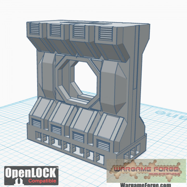 OpenLOCK Modular Sci-Fi Wall Starter Set, 28mm image