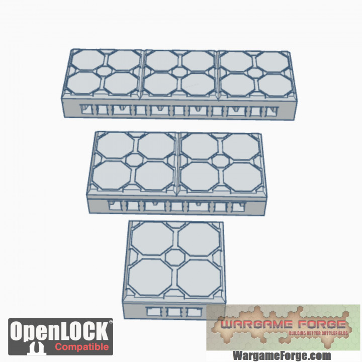 Floor Tile Expansion Set OpenLOCK Modular Sci-Fi, 28mm image