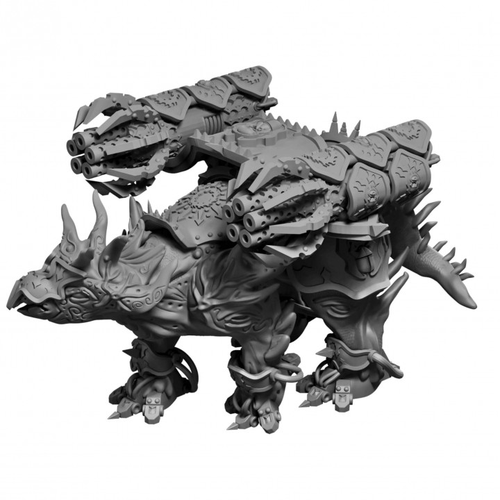 Dinosaur themed spawn of chaos Psi Beast Tank (multiple versions)