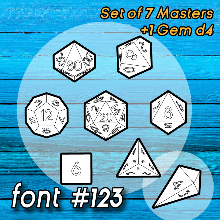 Master Dice Set FONT #123 image