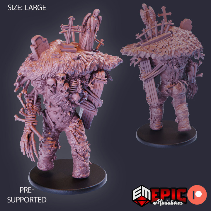 3D Printable Graveyard Golem / Undead Corpse Construct / Crypt