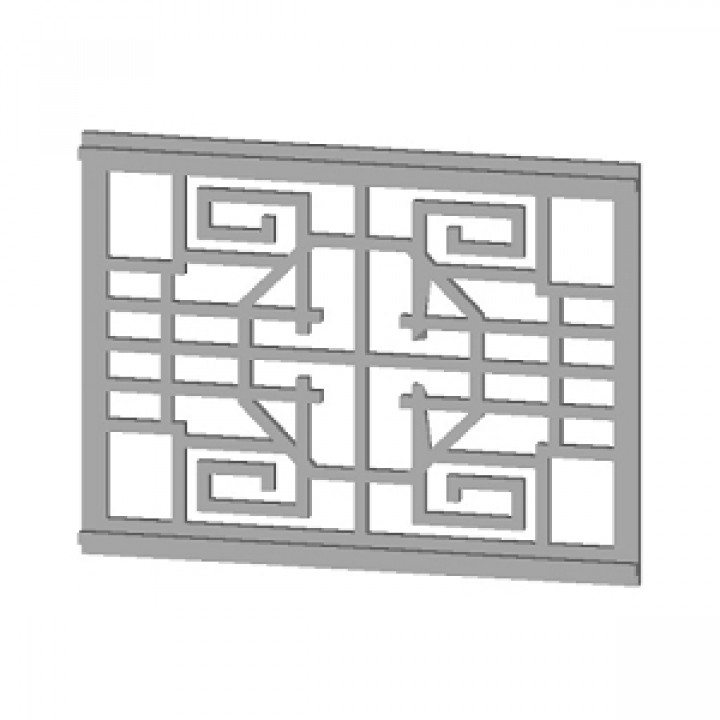 Chinese style small lattice window frame image