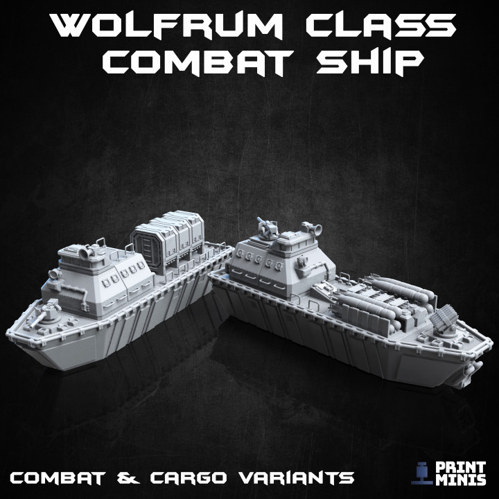 Wolfrum Class Combat Ship & Cargo Vessel (Modular) - Ironside Docks Collection image