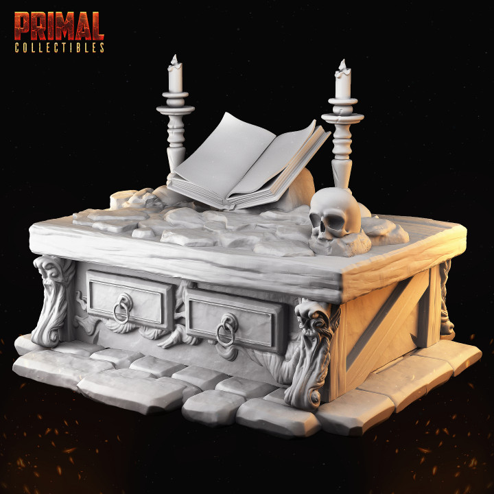 Bookcases and altar - MASTERS OF DUNGEONS QUEST image