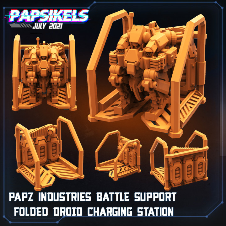 FKMSA BATTLE DROID FOLDED IN CHARGING STATION image