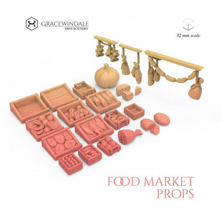 Food Market Props Set image