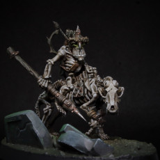Picture of print of Goblin Skeleton Wolfrider