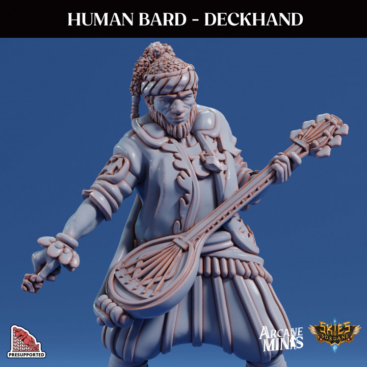 Human Bard - Deckhand image