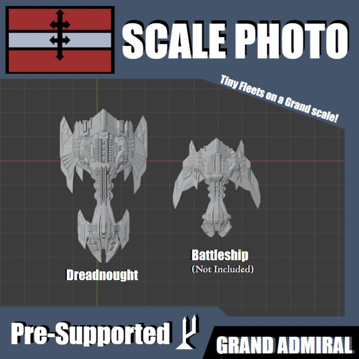 SCI-FI Ships Expansion Pack - Merathian Khanate Dreadnought - Presupported image