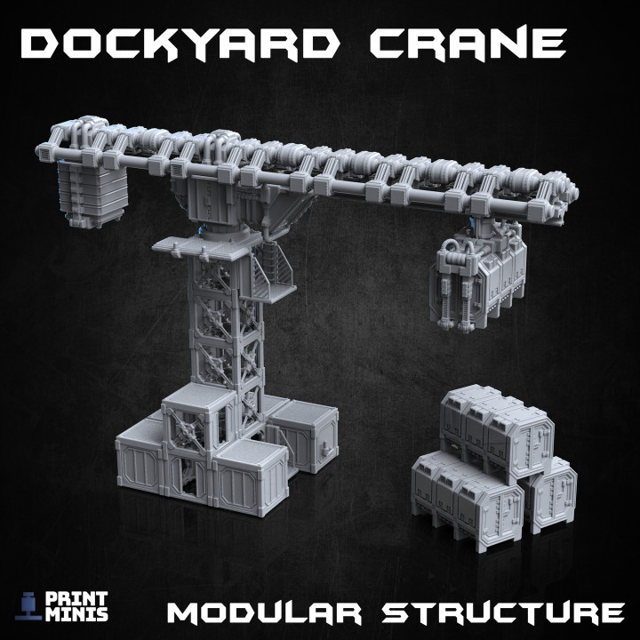 Dockyard Crane & Modular Buildings Set - Ironside Docks Collection image