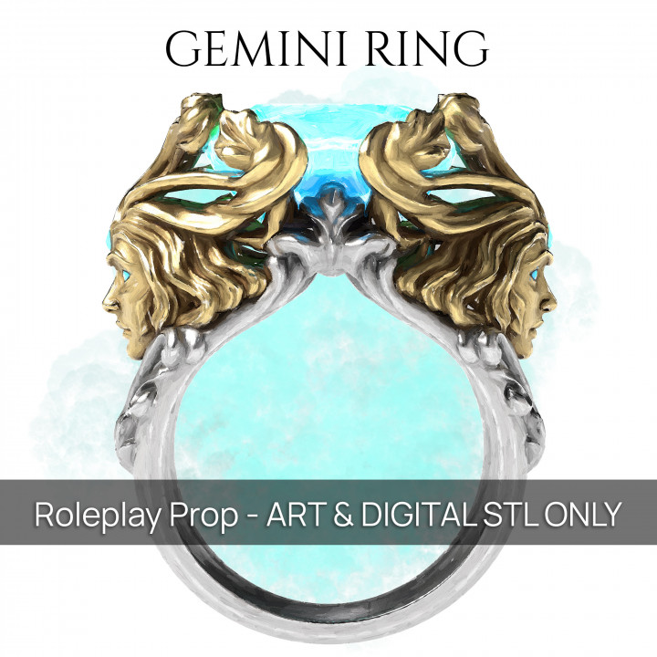 Gemini Ring - D&D Prop - PRESUPPORTED image