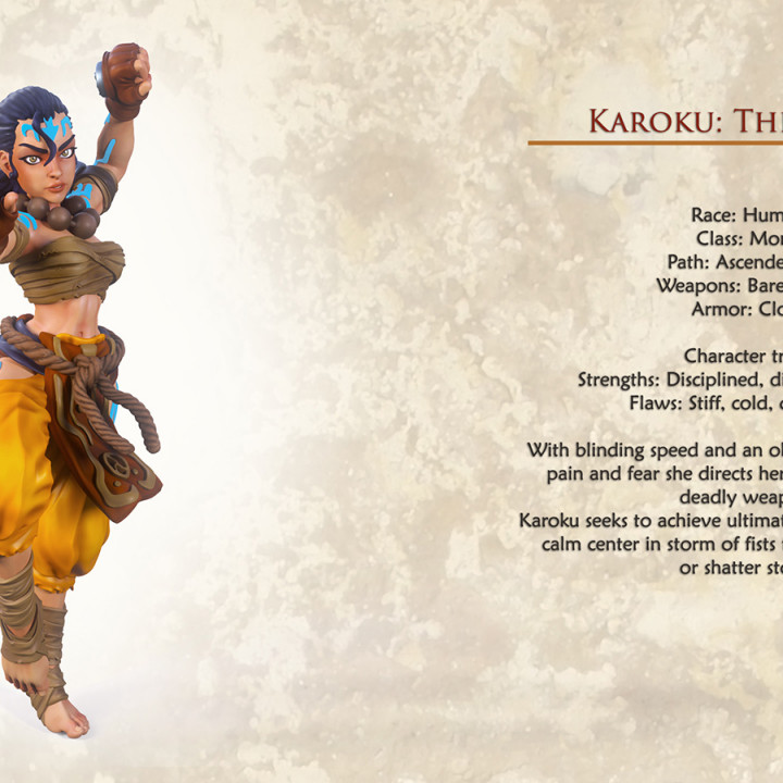 Karoku The Monk - Idle and Action Pose image