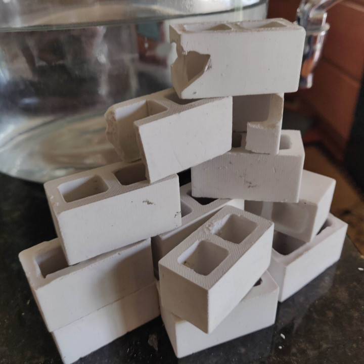 1/10 Scale Miniature Cinderblock Mold image