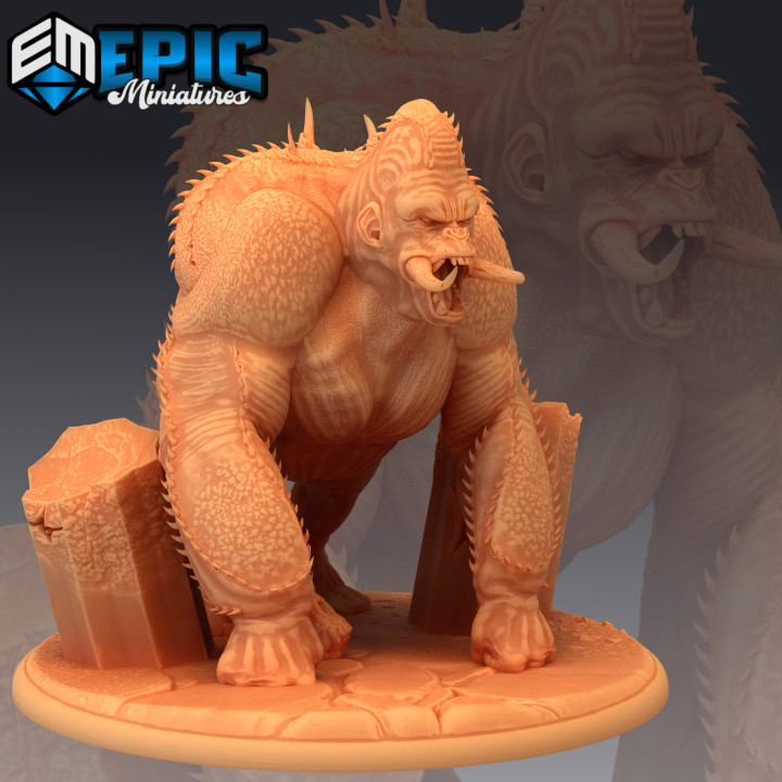 ミニチュア　モンペ　タペストリー 3D Printable Jungle Kong / Giant Primate Ape / Huge Gorilla Monkey