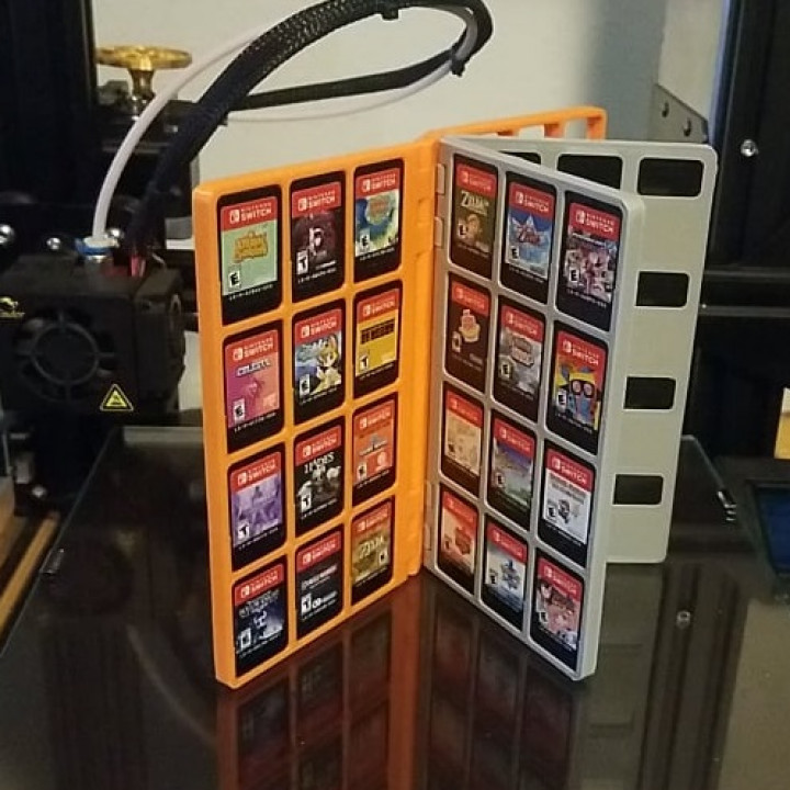 3D Printable The Big Book Foldable Nintendo Switch Game Cartridge Case V10.1 by Travis Martin