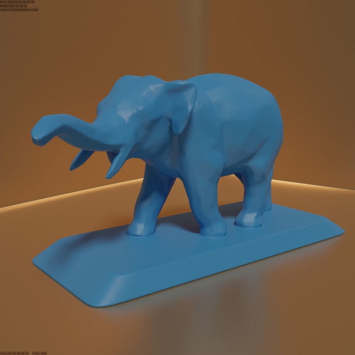 elephant figure on a base image