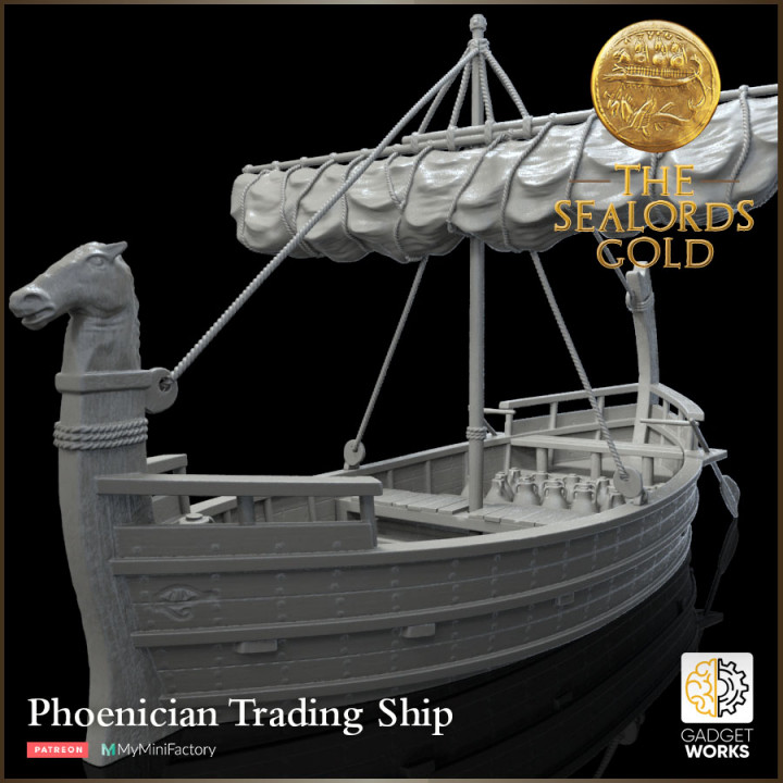Sailing Ship, Ancient Phoenician Trader image