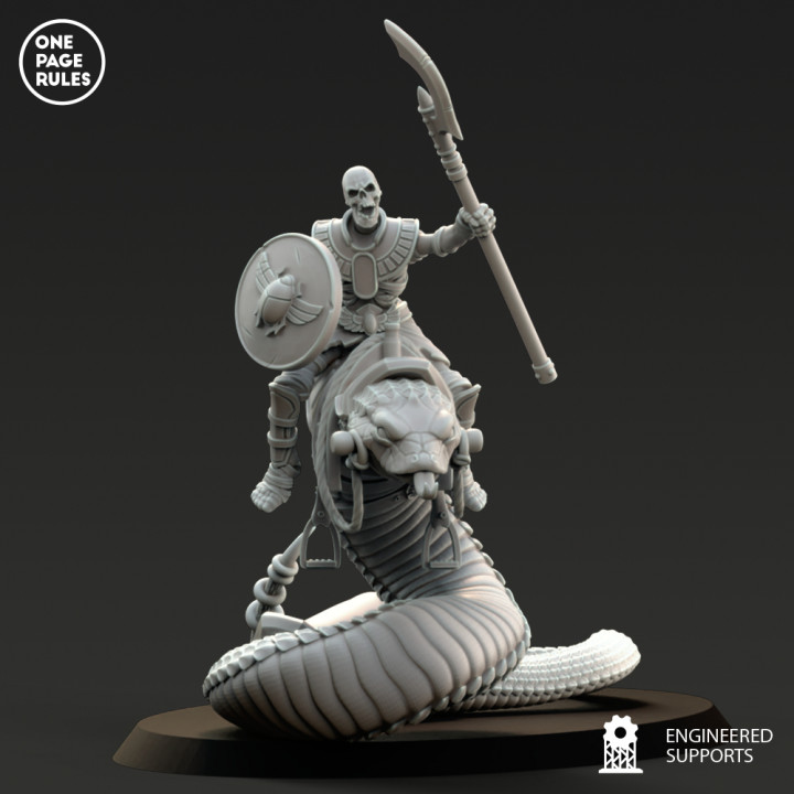 モンスター THE WORKS DIVISION UK RESURRECTION 3D Printable Snake Riders - Mummified Undead by One Page Rules