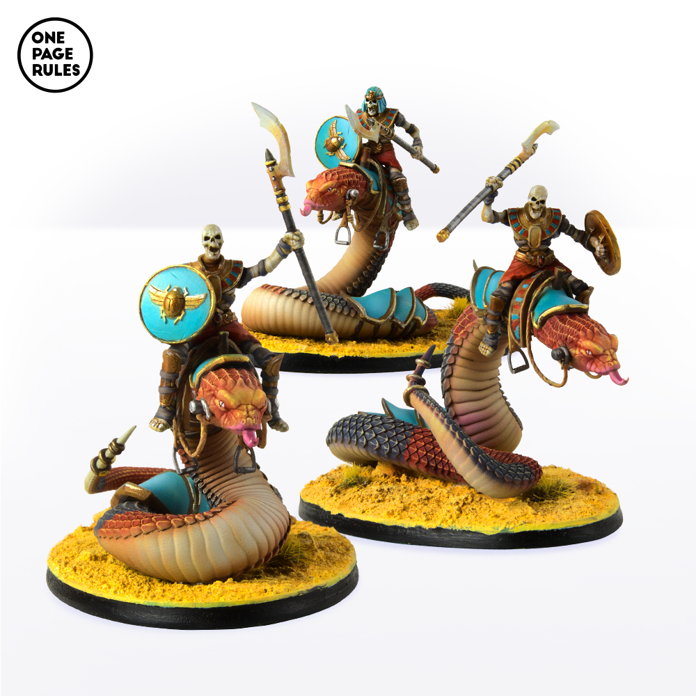 3D Print of Snake Riders - Mummified Undead by onepagerules