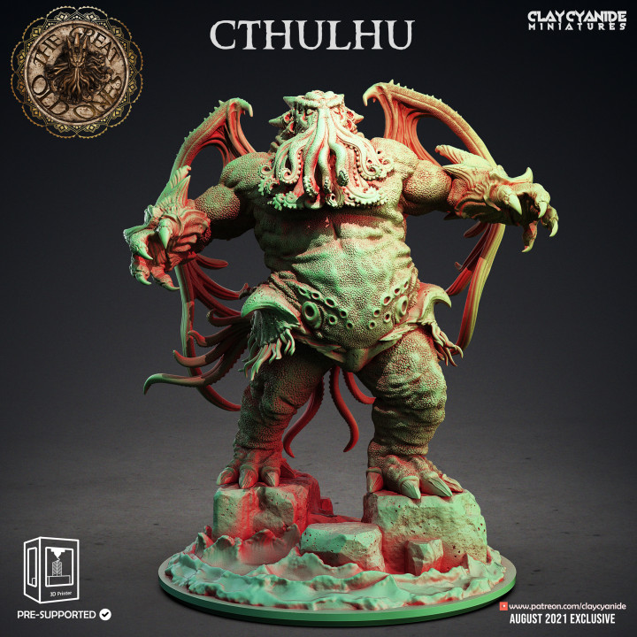 3D Printable Cthulhu by Clay Cyanide Miniatures