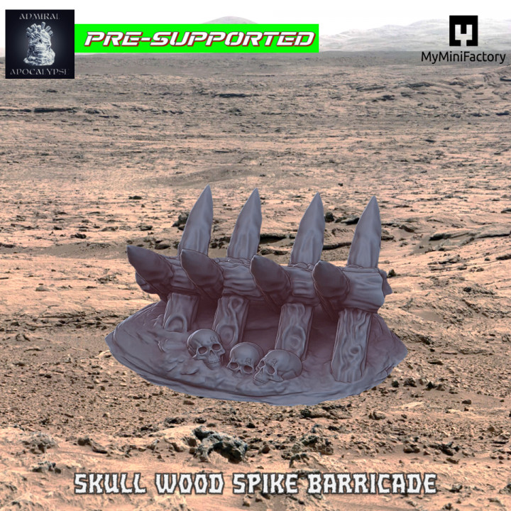 Skull Wood Spike Barricade (Pre-Supported) image