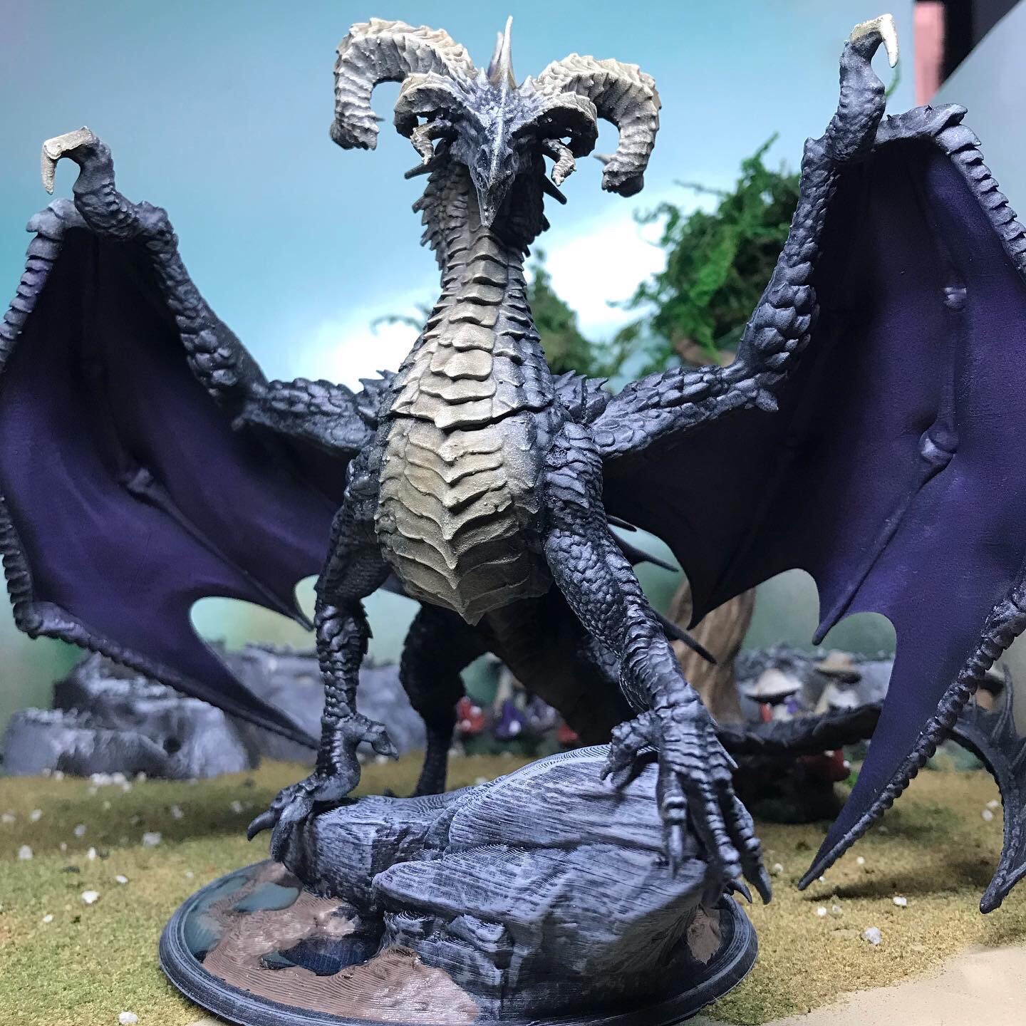 3D Printable Elder Black Dragon by Rescale Miniatures