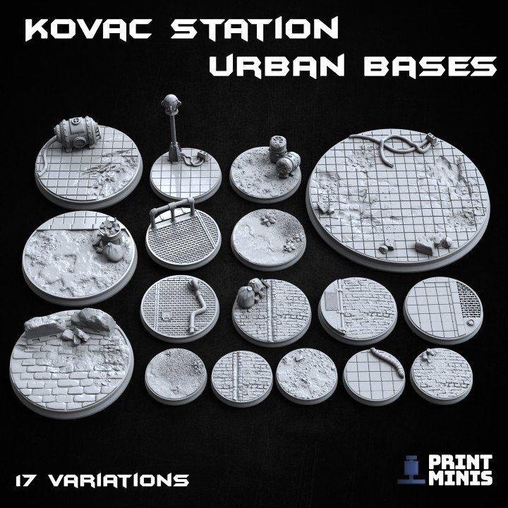 Kovac Station Urban Bases - 17 miniatures - Automata Collection image