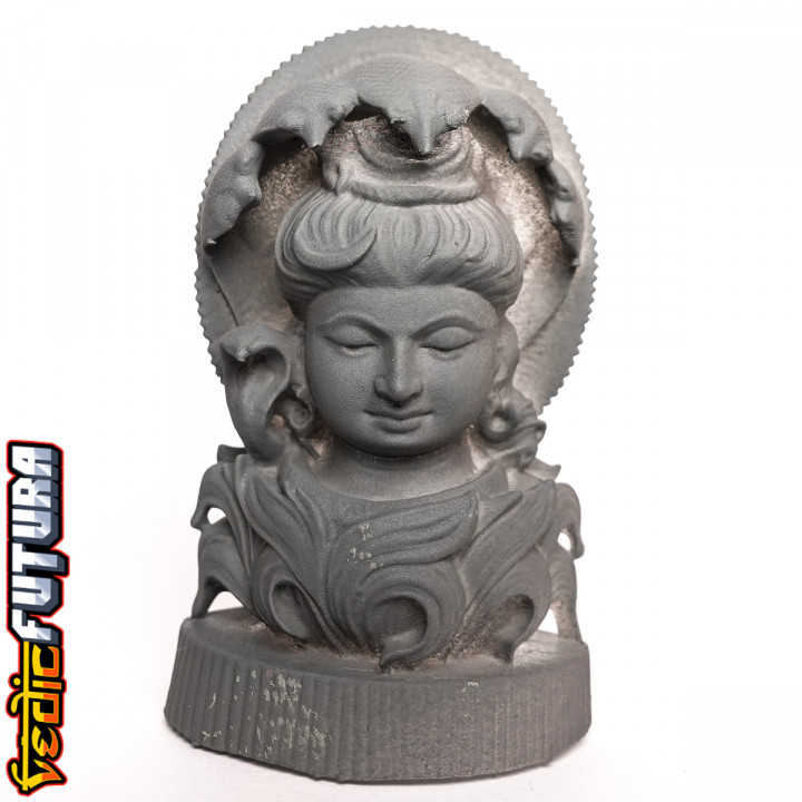 Shiva Bust with Divine Snake Hood image