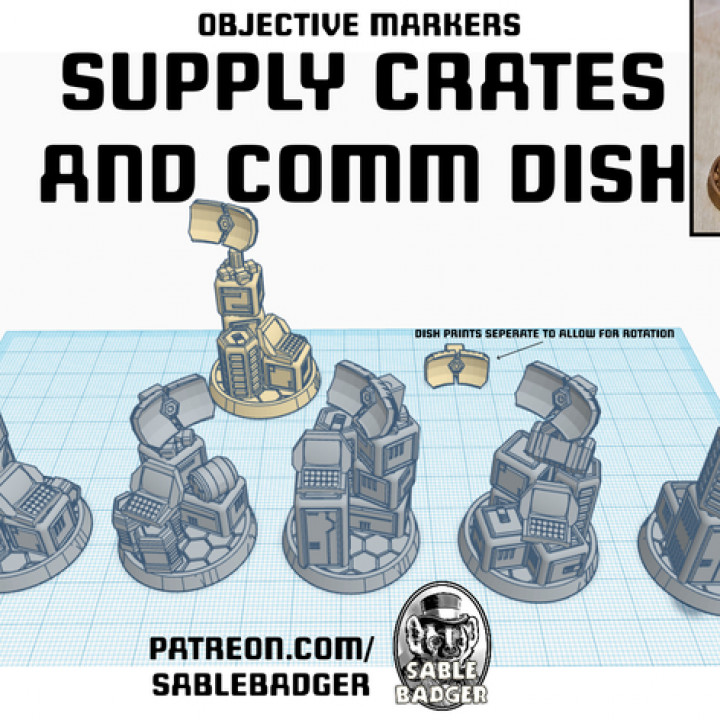 Objective Markers - Sci Fi Crate and Comm Dish image
