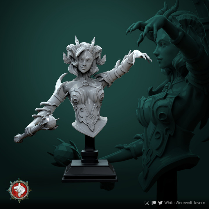 Zurae-Ta succubus bust pre-supported image