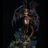 Zurae-Ta succubus diorama 75mm and 32mm pre-supported print image