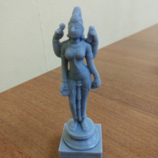 Picture of print of Devi holding a Water Pot & Book