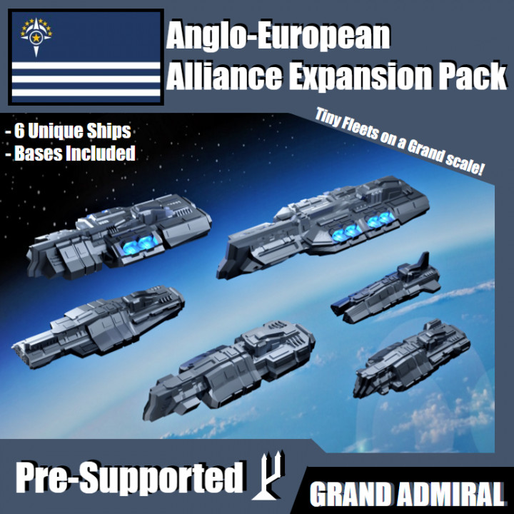 SCI-FI Ships Expansion Pack - Anglo European Alliance - Presupported image