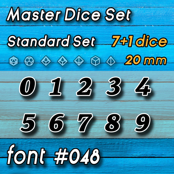 Master Dice Set FONT #048 image