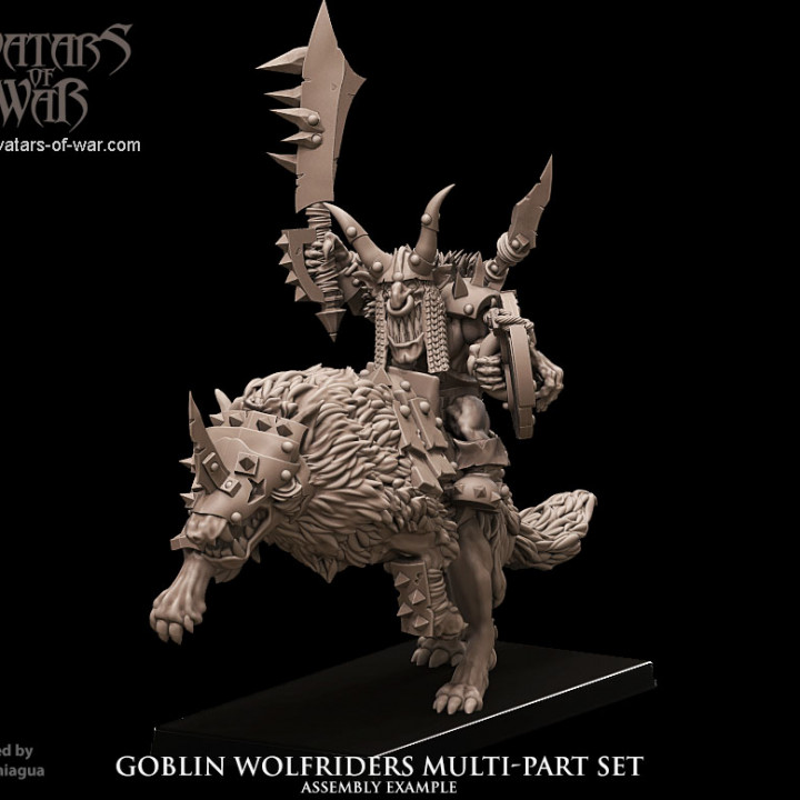 Goblin Wolfriders multi-part regiment image