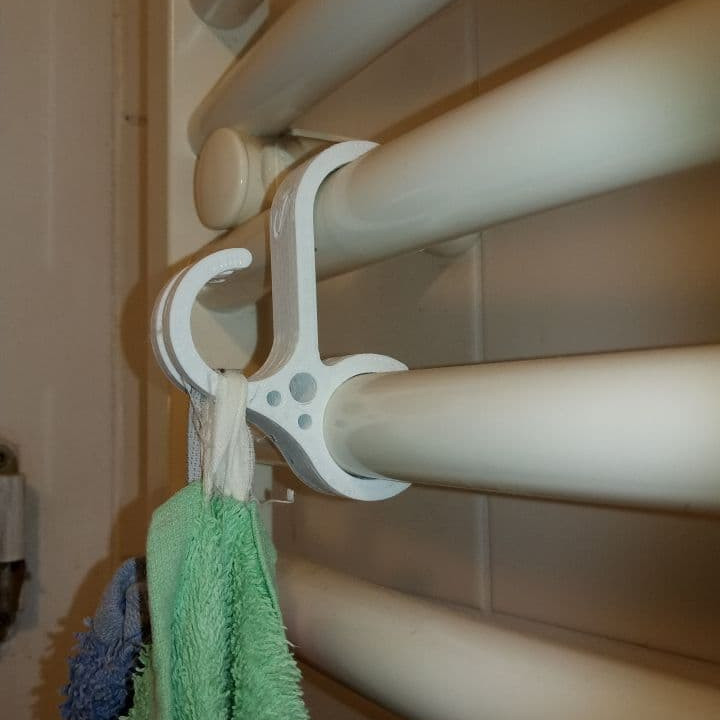 radiator hook bunny for 2 towels "J" image