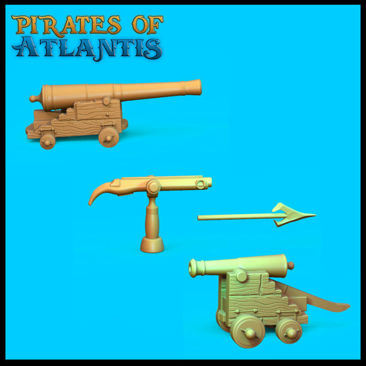 Pirates of Atlantis - Interior Walls, Cannons, and Props image