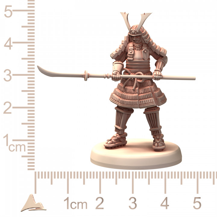 003 Ancient Sengoku Japanese Warriors Samurai Ninja Archer and Bamboo Training Camp Scatter Terrain image