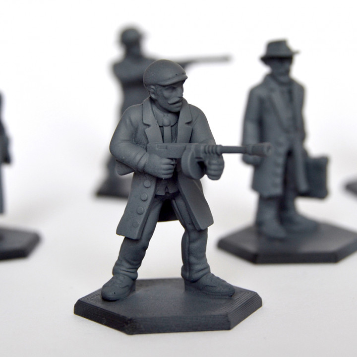 Gangster with Thomson Cthulhu Investigator 32mm RPG Tabletop image