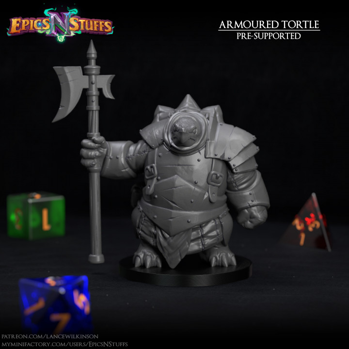 Armoured Tortle Miniature - Pre-Supported's Cover