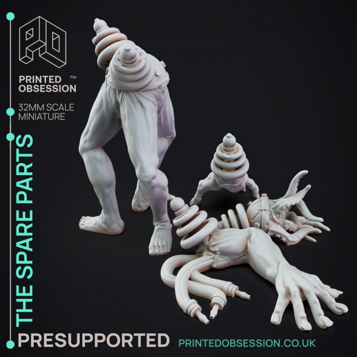 Living Spare parts - Frankensteins Lab - PRESUPPORTED - 32mm scale image