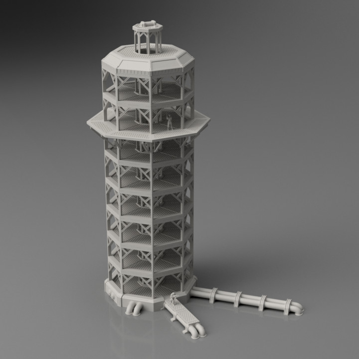 3D Printable Modular Pipe System - Tower by Fr3D @ The3DPrinting