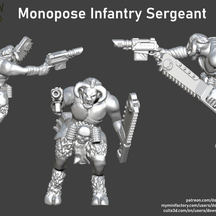 Beastmen in Space! Monopose Senior Officer and Sergeant image