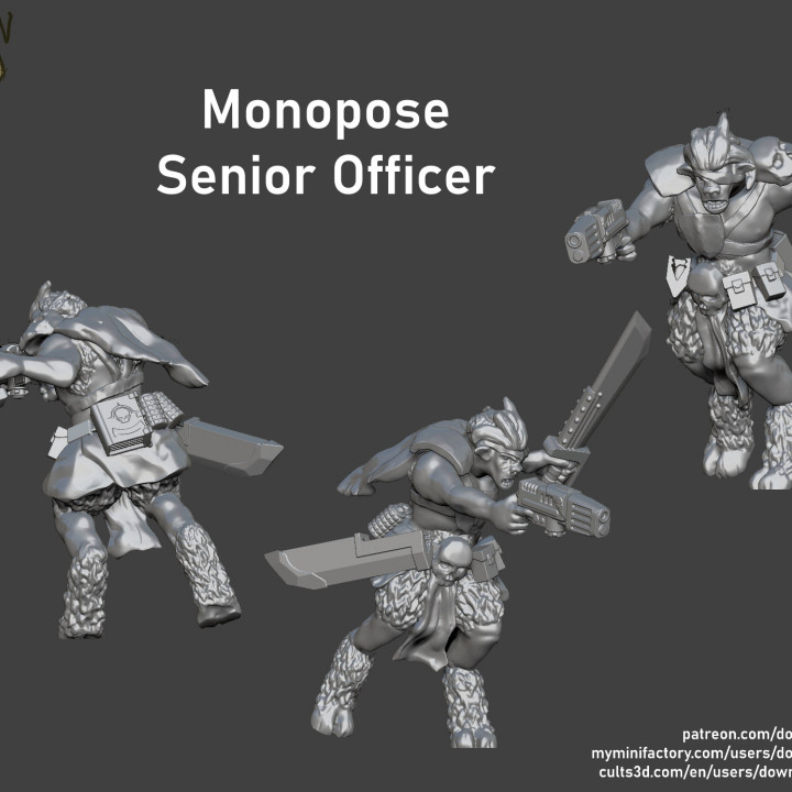 Beastmen in Space! Monopose Senior Officer and Sergeant image