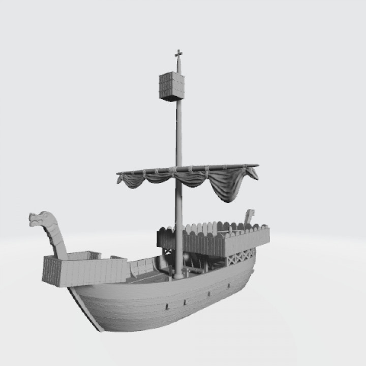Medieval Danish warship kogge image