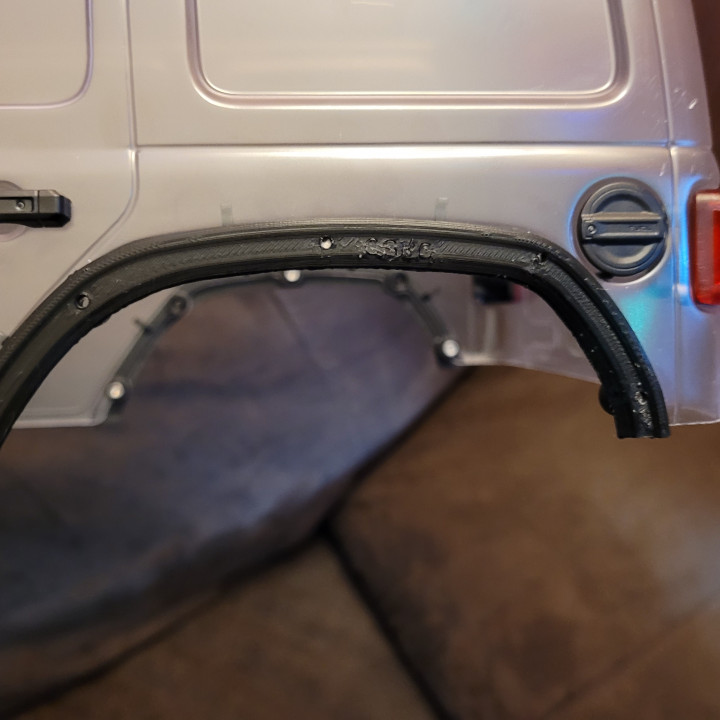 CGRC front and rear fender deletes for Axial SCX10-3 Jeep Wrangler Rubicon JLU image