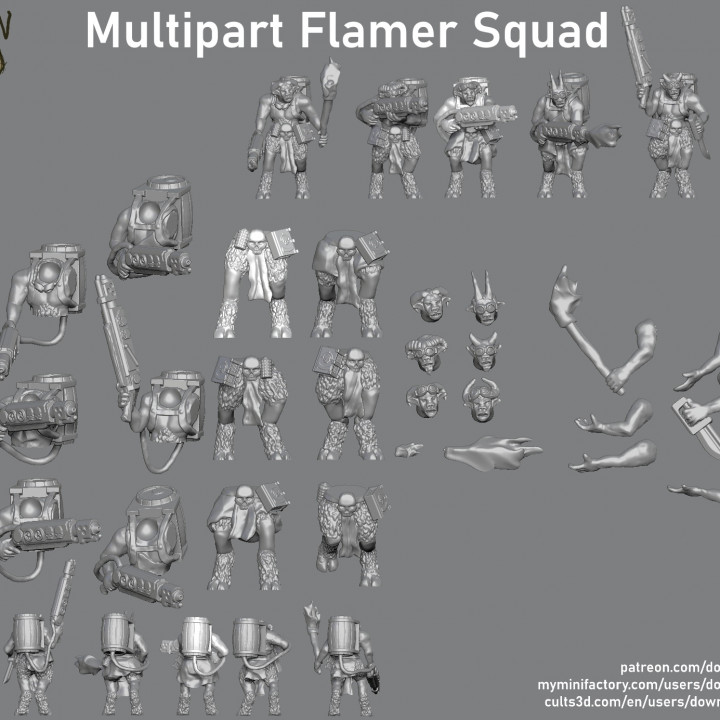 Beastmen in Space! Multipart Flamer Squad image
